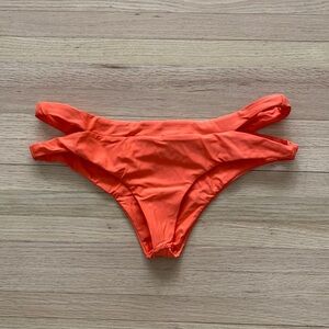 Orange Tanga Swim Bikini Bottoms